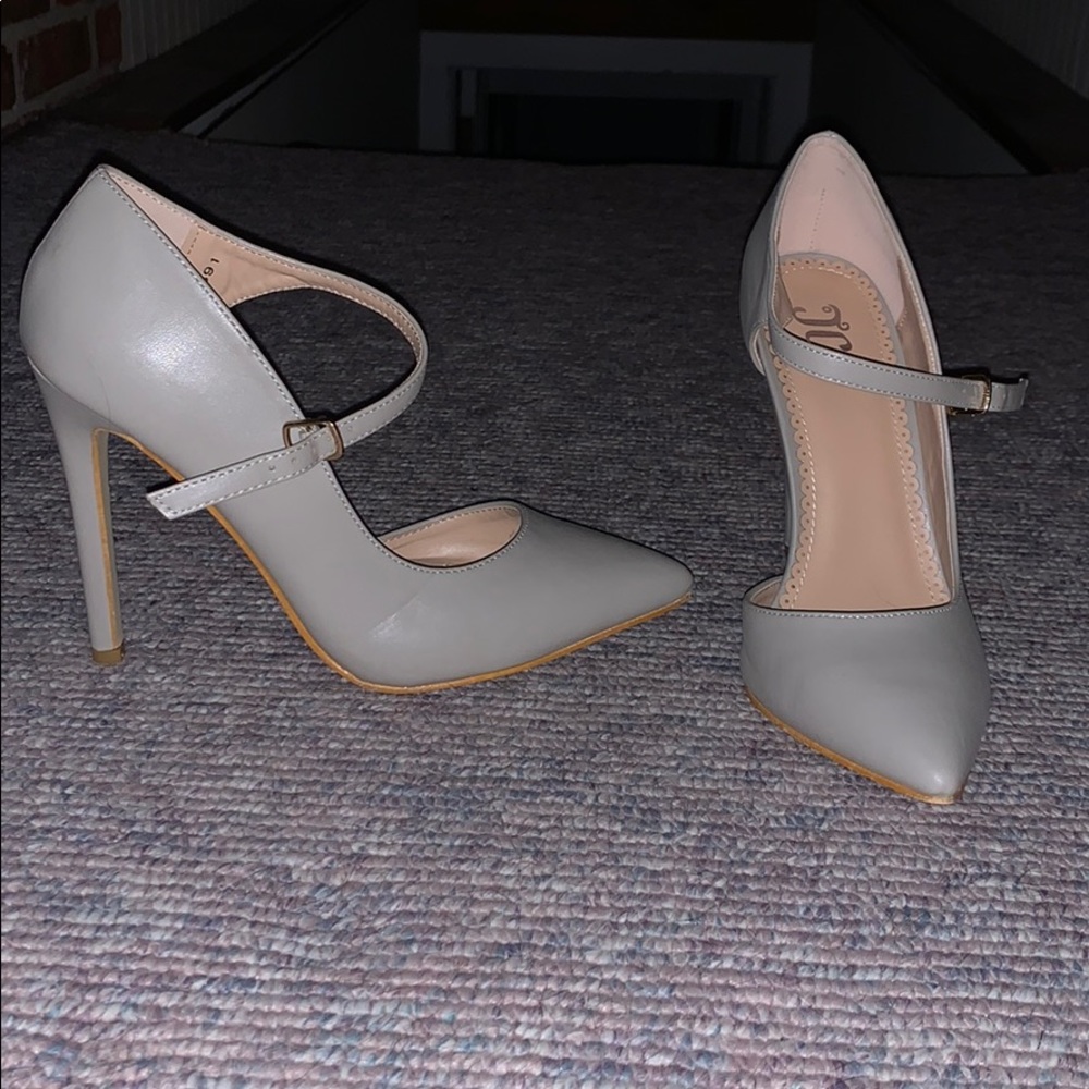 Grey high heels